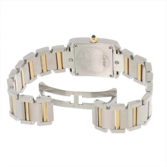 Cartier Tank Francaise SM W51027Q4 750 PG Quartz Pink Shell Dial 90260514 - Picture 5 of 7